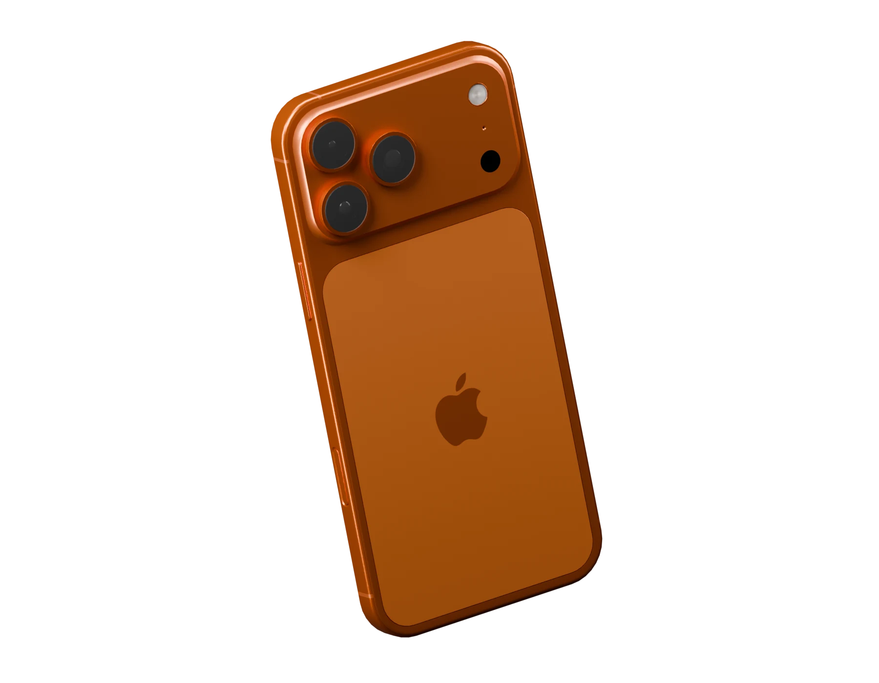 iPhone 17 Pro Max 코스믹 오렌지 후면 사선